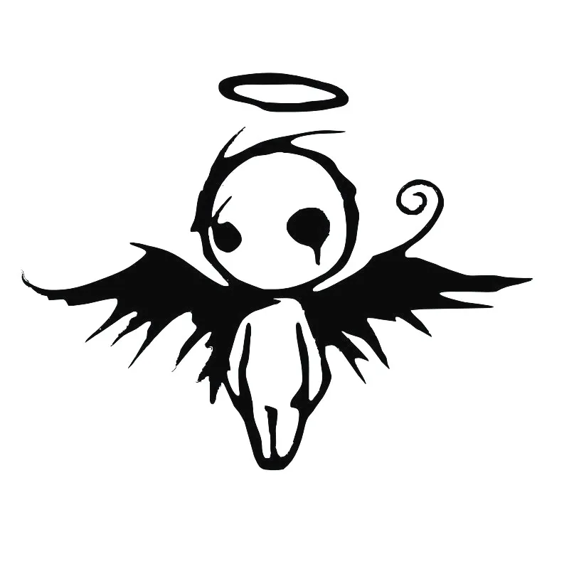

Vinyl Angle evil Funny Sticker Wings Car Stickers Window Rear Trunk Styling Decals Window Trunk Rear For Kia Nissan Hyundai
