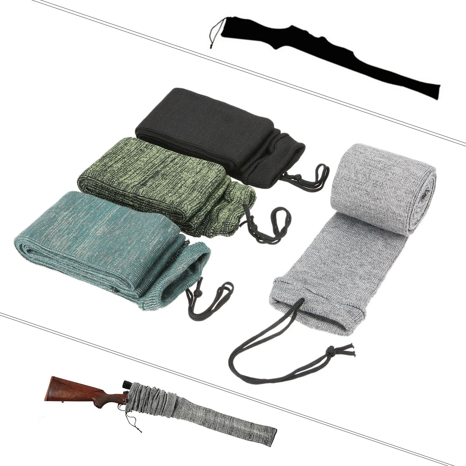 Hunting Rifle Pistol Gun Sock Polyester Silicone Treated Handgun