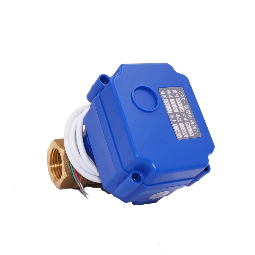 

CWX-15 brass bsp npt automatic motor motorized water flow control ball valve