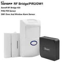 Sonoff RF Bridge 433MHZ Wifi Wireless PIR Sensor Door & Window Alarm Sensor for Smart Home Security Alexa Google Home