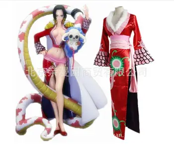 

Free Shipping One Piece Adult Women Cosplay Costume One Piece Boa Hancock Cosplay Costume for Halloween