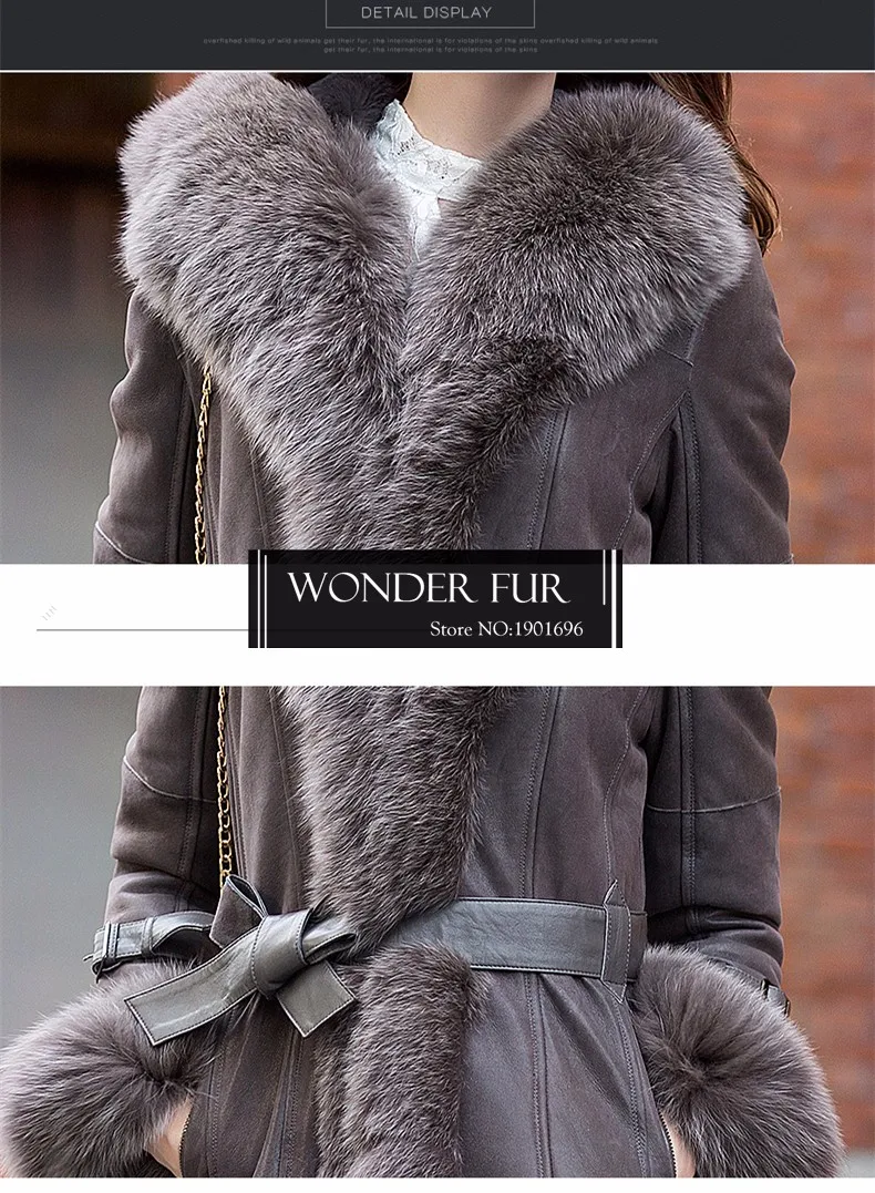 Классический дизайн, Лисий мех, капюшон, мех кролика и кожа, куртка с капюшоном, винтажное натуральное меховое и кожаное пальто, высокое качество