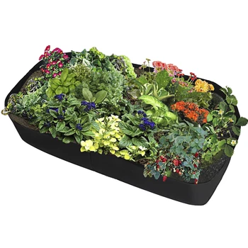 

1 Piece Black Fabric Pots Felt Material Plants Nursery Pots Vegetables Container Bag Flower Planting Basin Foldable 4 Sizes