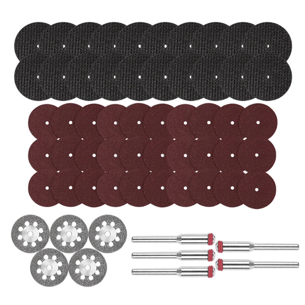 60pcs Rotary Tool Set Grinding Wheel Circular Woodworking Diamond Cutting Disc Mini Accessories Dri
