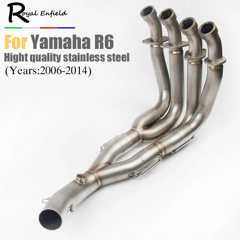 YZF-R6 R6 2006-2017 moto rcycle modificado silenciador de escape tubería frontal Header tubo de escape moto completa tubo de escape para yamaha R6