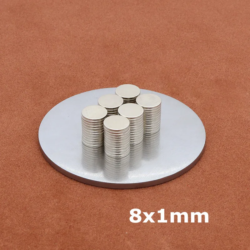 

50pcs 8 x 1 mm NdFeB Powerful Super Strong Rare Earth Neodymium Disc Magnets N35 Small Round permanent Magnet Dia 8mm x 1mm