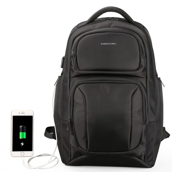 

Kingsons Men's USB Charging Backpack Anti Theft Shoulder Bags Laptop Backpacks Travel Bag Male Casual