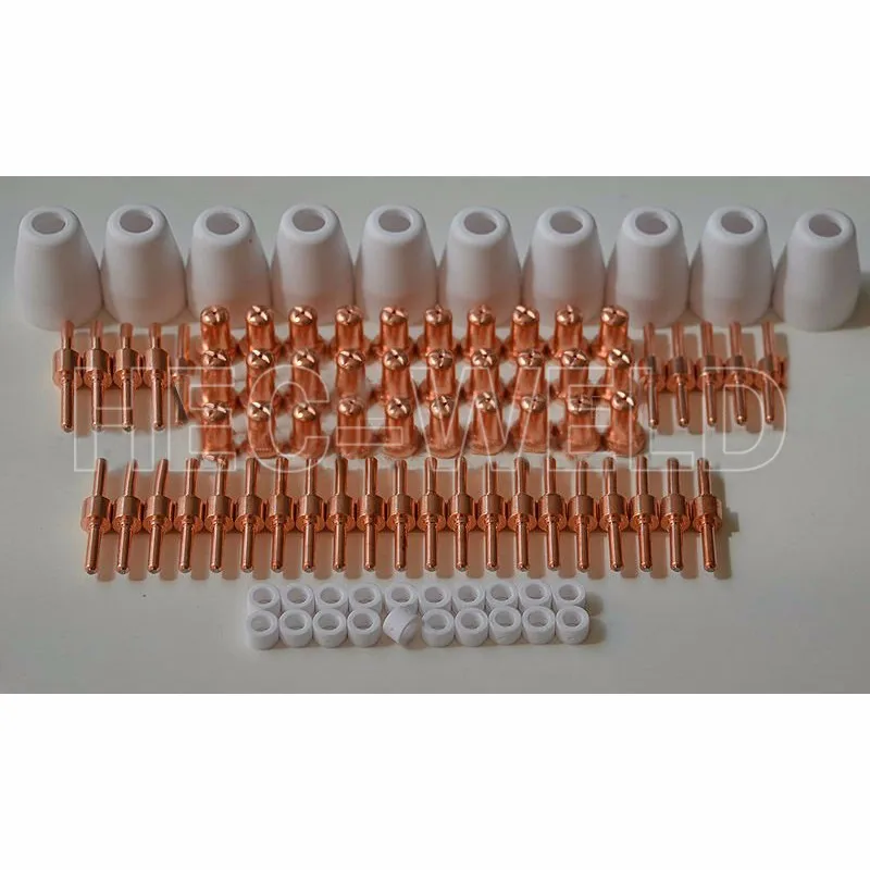 High Quality PT31 LG40 Knife Plasma Cutter Cutting Torch Consumables Extended Tool Kit Tip+Electrode Ring Cup 90PK