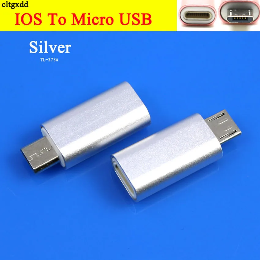 cltgxdd 1Pcs Micro USB 2.0 to 8-Pin IOS Converter Adapter For Android iPhone 5/5s 6/6s Plus iPad 4 Air 2 Charger Cable Connector |