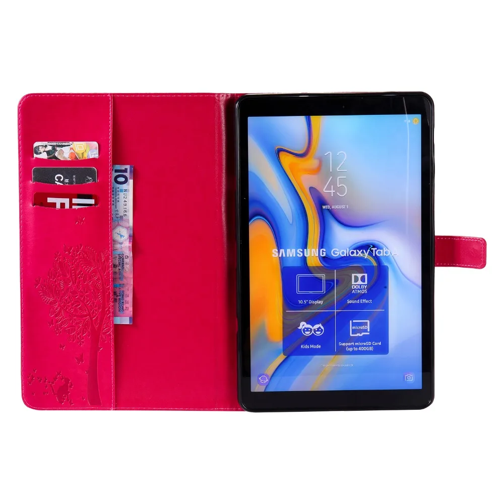 Чехол книжка для Samsung Galaxy Tab A 10 5 2018 SM T590 T595 высокое качество чехол отделения