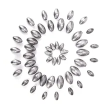 5 г/10 г/20 г/30 г/40 г рыболовные свинцовые грузила скольжения грузила прессформы в форме оливы вес 10 шт