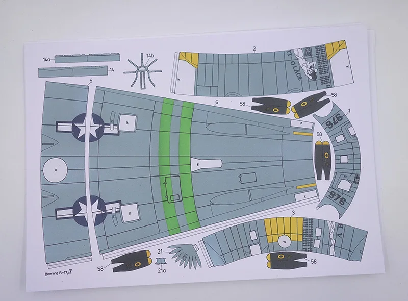 Вызов практическая способность 1/48 66 см x 48 см B-17G air fortress bomber бумажная модель самолета DIY для студентов, коллекция моделей для влюбленных