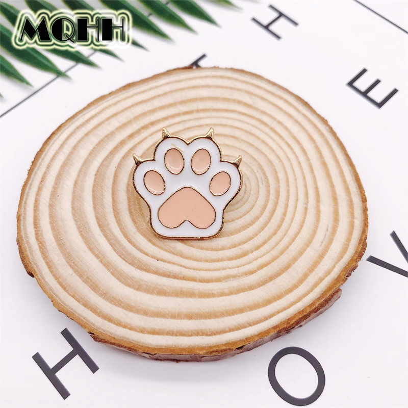 

Creative Cartoon Animal Pink Dog Claw Cat Claw Enamel Brooch Alloy Badge T-shirt Bag Pin Accessories Women Jewelry Gifts For Kid