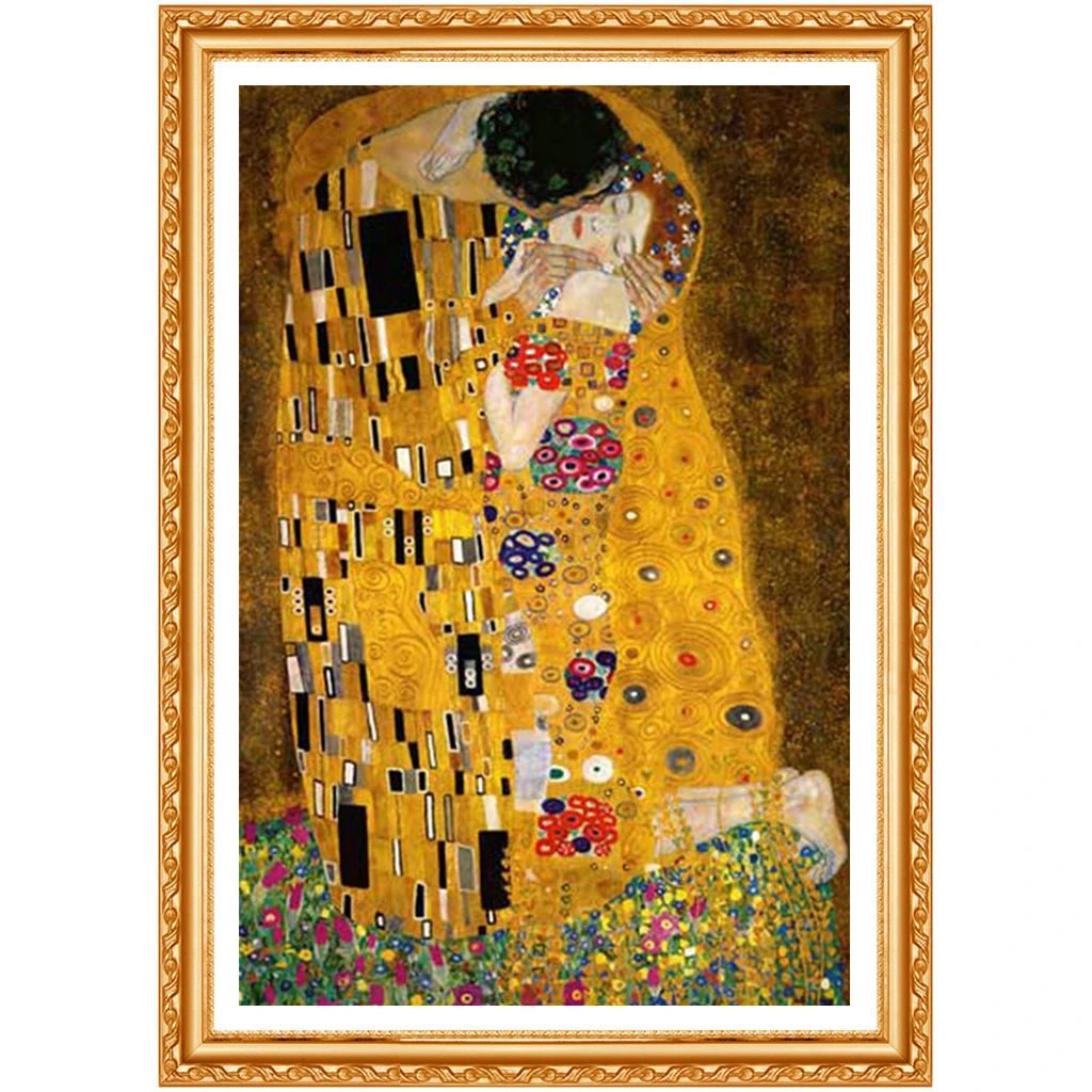 Full Square Diamond 5D DIY Diamond Painting Gustav Klimt The Kiss Embroidery Cross Stitch Acrylic Painting Decor Gift diamond painting,diamond painting accessories