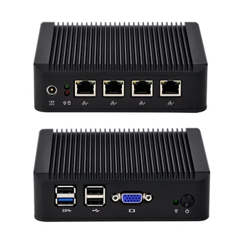 Mini pc X86 4*Lan  Qotom-Q190G4  with celeron J1900 quad core  4*usb VGA firewall Multi-function router