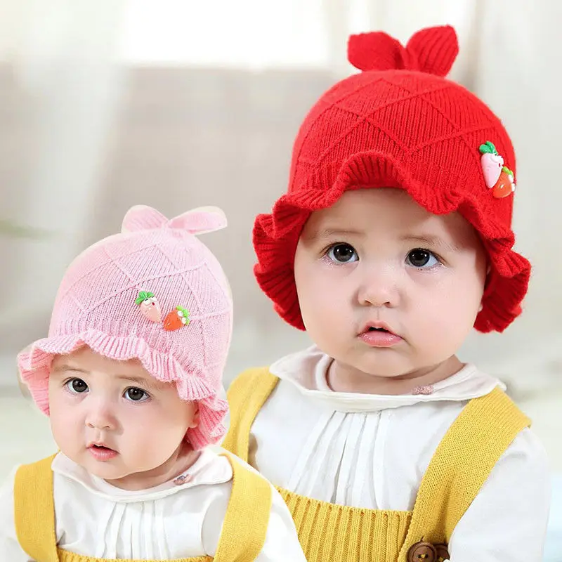 Cute Baby Caps Warm Winter Knitted Hat Toddler Kids Girl Boy Hat Infant
