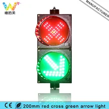 200 мм 2 стороны Красный Крест Зеленая Стрела бокс для мойки автомобилей стоп Go сигнальная лампа на продажу