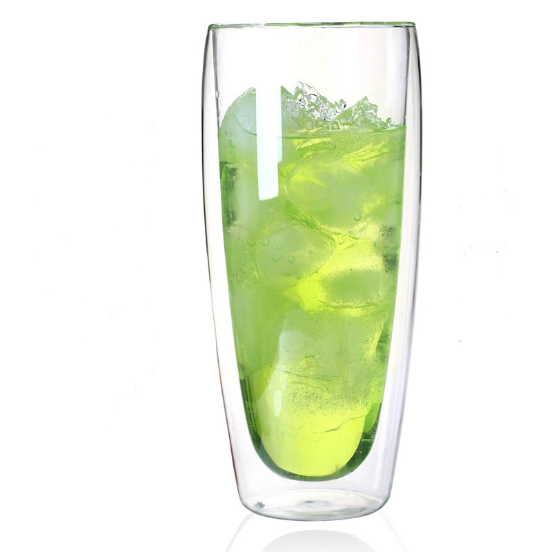 650ml Large capacity double glass coffee mugs creative travel mug cups and mugs Flower teacup juice cup 650ml Large capacity double glass coffee mugs creative travel mug cups and mugs Flower teacup juice cup