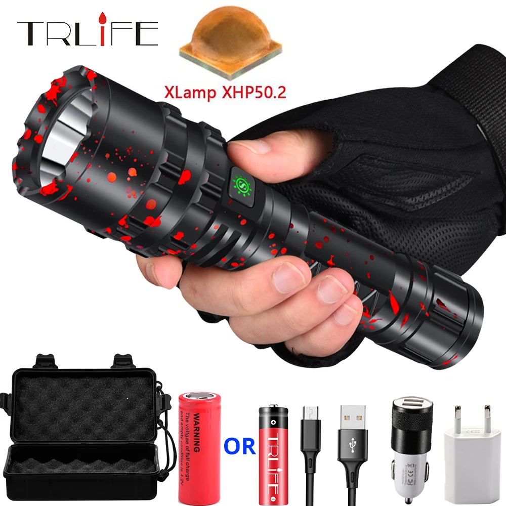 

80000Lums 100% Xlamp Xhp50.2 Most Powerful Led Flashlight Rechargeable Torch Usb Flashlights 18650or26650 Best camping,outdoor