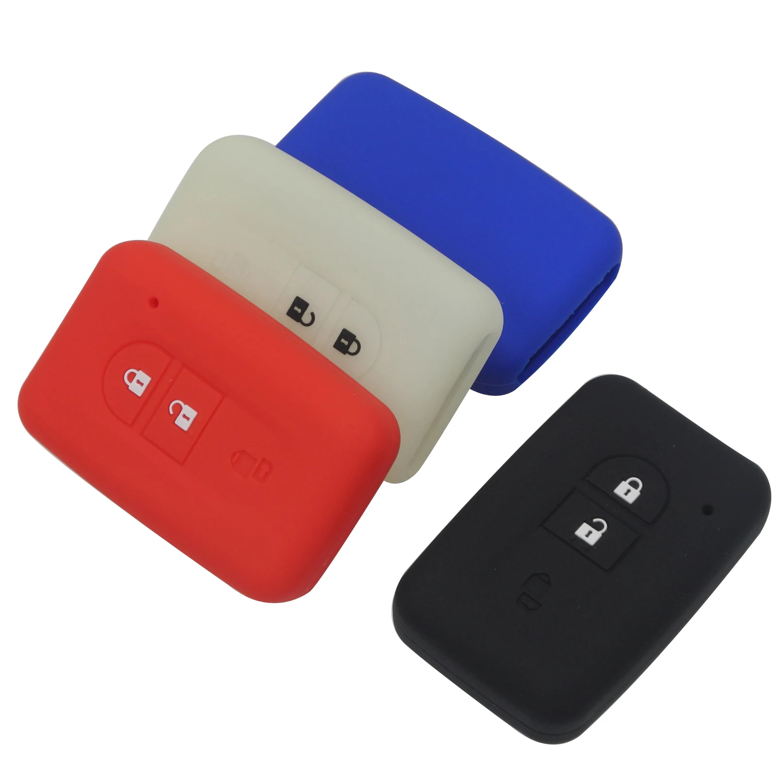 Custodia in Silicone Keyforkess per Nissan MICRA Xtrail QASHQAI JUKE DUKE NAVARA telecomando per auto portachiavi Fob Protector Holder -