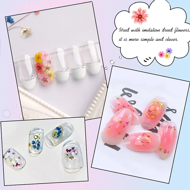 16Colors Translucent Class Gel Nail Varnish Lacquer Candy Gel Matching With Imitation Dried Flowers Nail Stickers For Nails Art