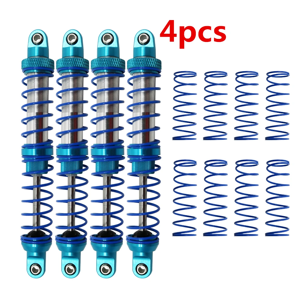 2 шт 4 шт металлический Амортизатор 70 80 90 100 110 120 масло Регулируемый для 1/10 RC Гусеничный осевой SCX10 Tamiya CC01 TRX-4