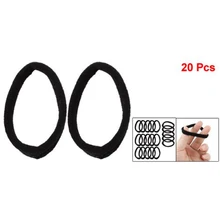 NEWNEW 20 Pcs Practical Black Elastic Hair Bands Ponytail Holders for Ladies Women