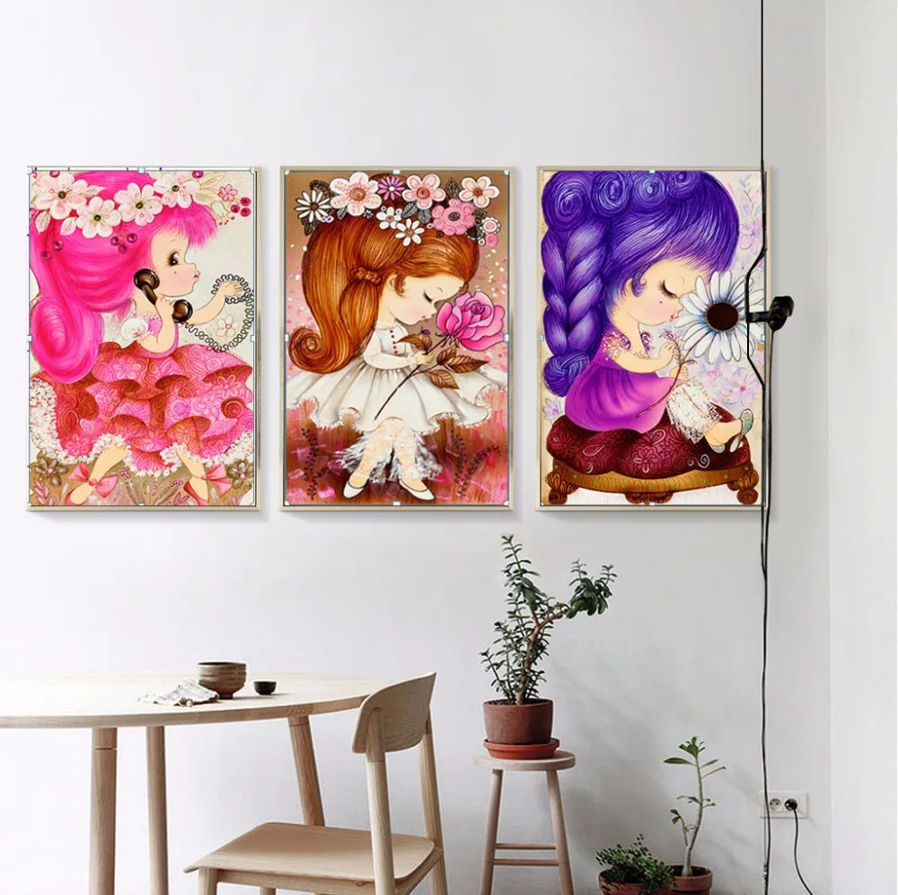 

DIY Diamond Embroidery, Special shaped Little princess diamond Full Diamond painting cross stitch,needlework