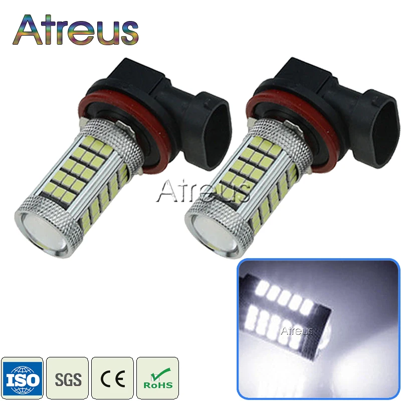 Atreus 2X высокое качество Автомобильный светодиодный H11 H8 63 SMD2835 фары