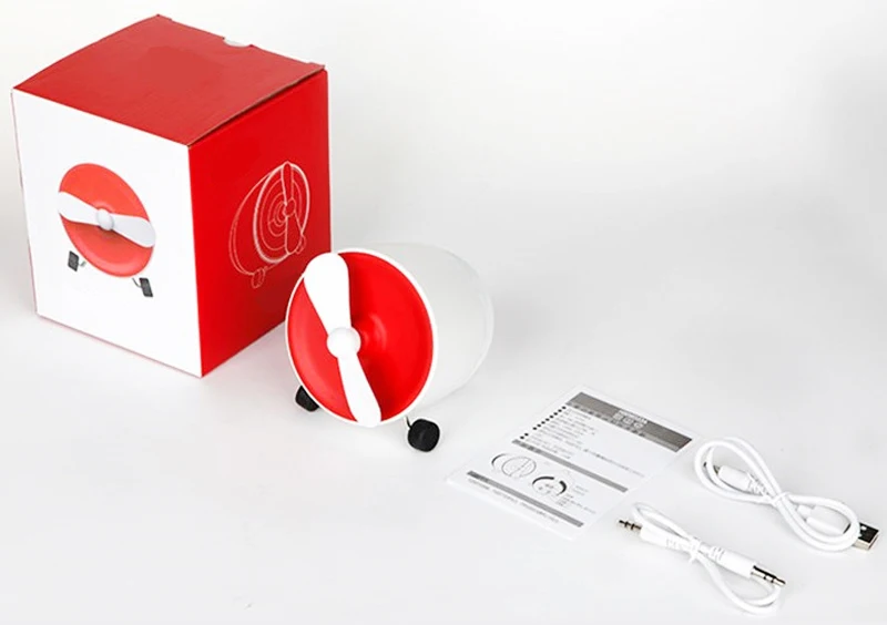 USB Fan Protable Ventilateur Recargable With Speaker Mini Desktop Fan Computer Stereo Sound Box Creative Cooler Fan Small Blower (7)