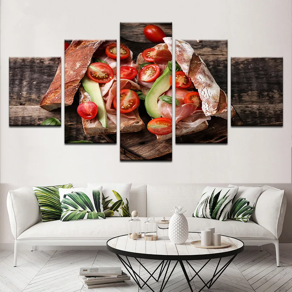 Home-Decor-Modular-Food-Posters-Pictures-5-Pieces-sandwich-Canvas-Painting-Frameworks-HD-Printed-For-Kitchen (1)