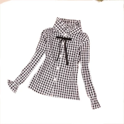 Г. Осенняя блузка для девочек детская одежда для детей школьная блузка для девочек Модная хлопковая Детская рубашка в клетку Блузы От 2 до 16 лет