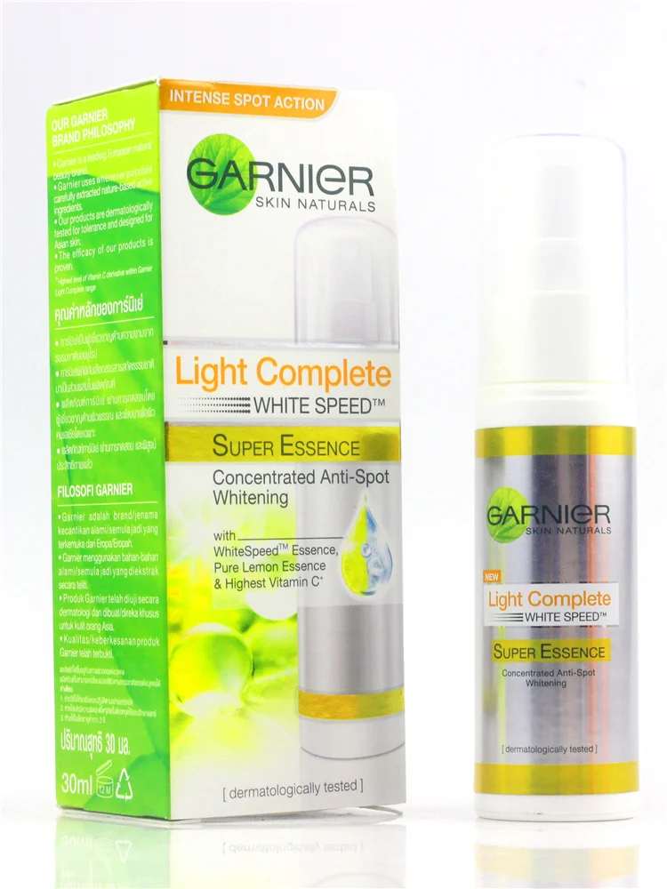 Таиланд оригинальный Garnier свет полный белый скорость супер отбеливающая эссенция концентрированный анти-пятно шрам удалить 30 мл