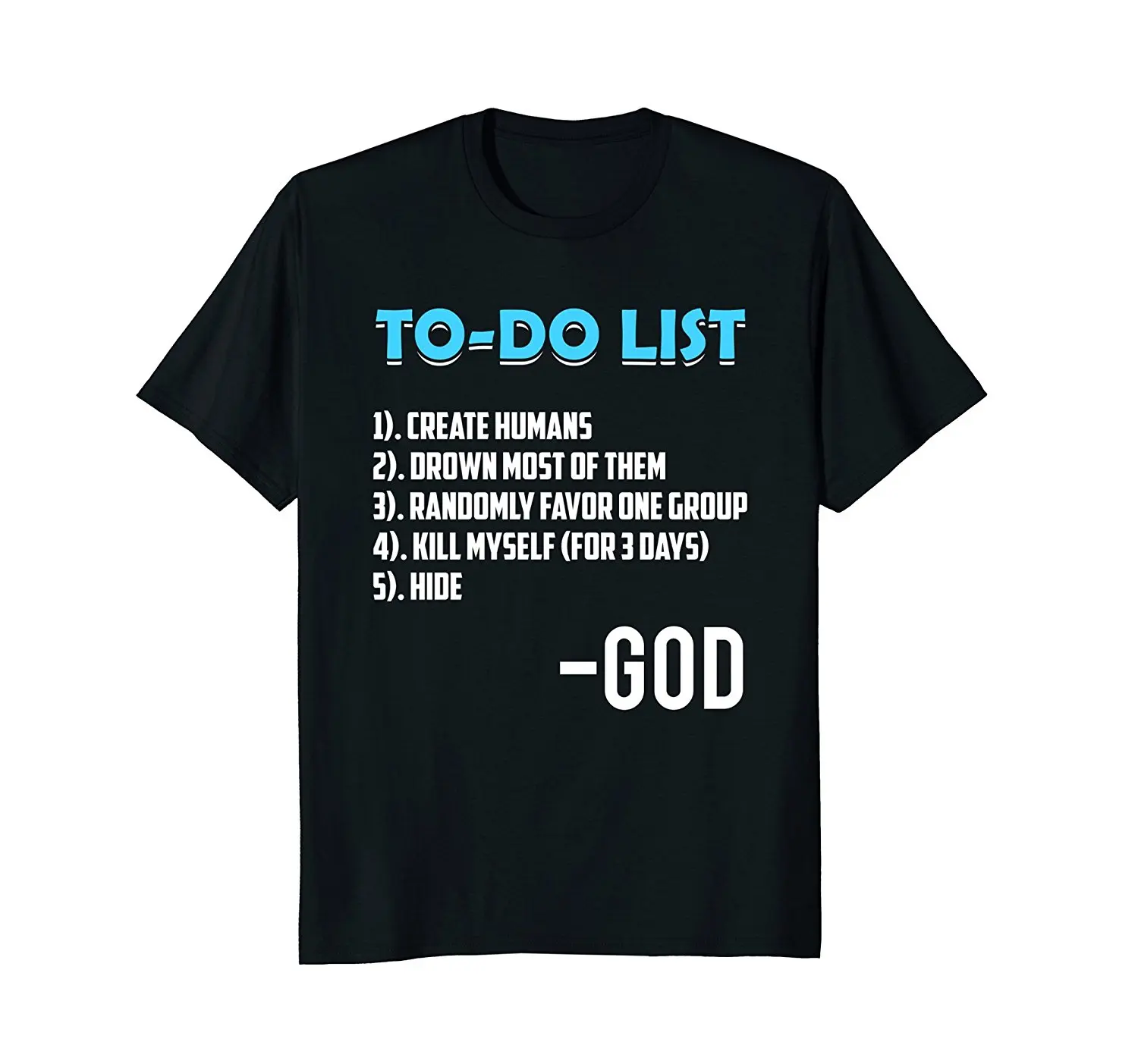 Лидер продаж 2019 модная футболка с надписью God's To Do List для атеизма | Мужская