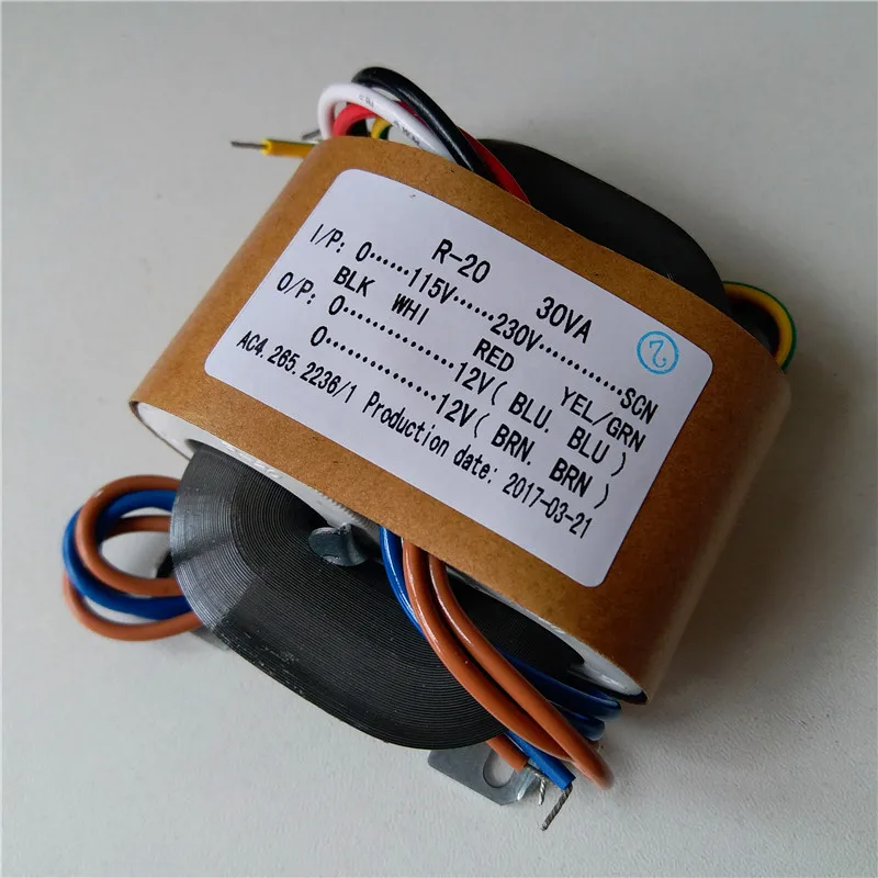 12V 1.25A 12V 1.25A R сердечник трансформатора 115-230V вход 30VA для усилителя питания