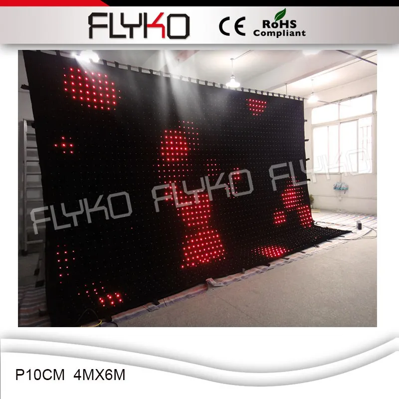 Новый продукт 2016 p10cm 4m x 6m Европа Горячая Продажа Гибкая мягкая сетка LED занавес
