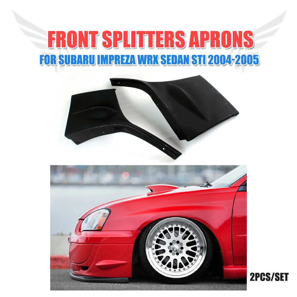Front Bumper Splitters Side Chin Lips Spoiler for Subaru Impreza WRX Sedan STI 2004-2005 2PCS/Set PU Black Car Styling Front Bumper Splitters Side Chin Lips Spoiler for Subaru Impreza WRX Sedan STI 2004-2005 2PCS/Set PU Black Car Styling