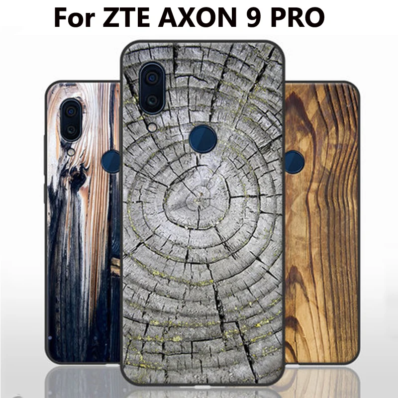

6.21" For ZTE AXON 9 PRO Case wood stone style soft phone Case AXON9 PRO Cover A2019 Pro Protection Shell AXON 9PRO coque fundas