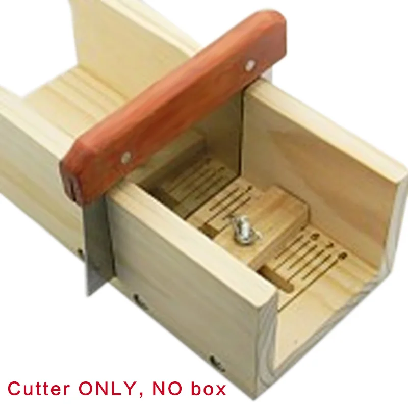 

Soap Cutter Straight Stainless Wax Dough Slicer Wooden Handle for Soaps Making 899