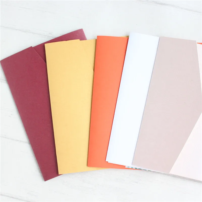 Blank envelopes cards invitations navy blue pocket tri-folded invitation set multi colors offer customized service