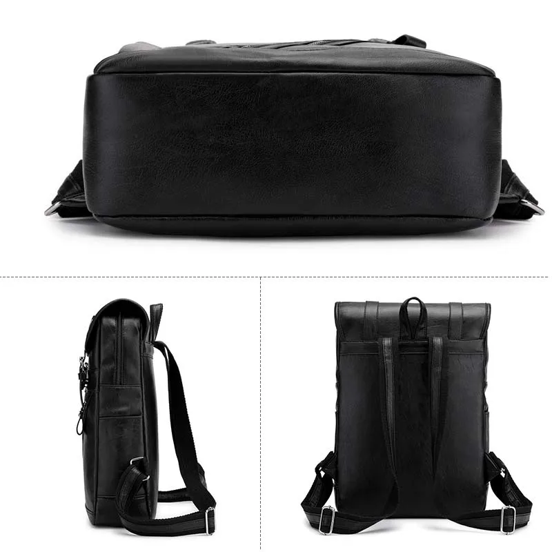 Мужской кожаный рюкзак ретро Корейская версия студенческий стиль 2020 Большая