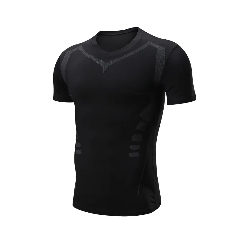 Мужские дизайнерские быстросохнущие футболки для бега Homme, облегающие футболки для бега, спортивные мужские футболки для фитнеса, тренажерного зала, футболки для мышц - Цвет: 05