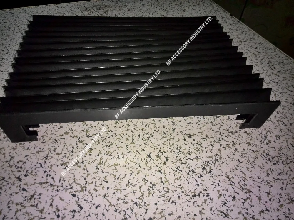 cnc machine accordion telescopic bellows cover Lmax 400mm,width 320mm,height 55