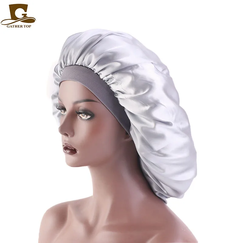 New Women Big Size Beauty print Satin Silky Bonnet Sleep Night Cap Head Cover Bonnet Hat for For Curly Springy Hair BlackTJM-408C Extra Large Print Satin Silky Bonnet Sleep CapTJM-408B Extra Large Print Satin Silky Bonnet Sleep Cap flapper headband