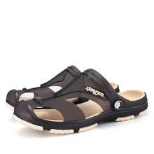 Сандалии мужские пляжные летние сланцы Мужская обувь Гладиатор повседневные плоские уличные тапочки дышащие zapatillas hombre Лидер продаж