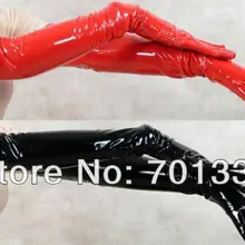 Сексуальное женское белье толщиной яркой ПВХ Искусственная кожа Прихватки для мангала черный или красный 1053