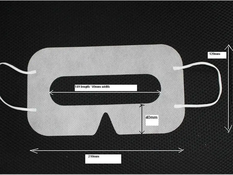 Linhuipad Универсальный 100 пакет защитный гигиенический VR маска Pad Черный Одноразовый Eyemask для 3D очки виртуальной реальности