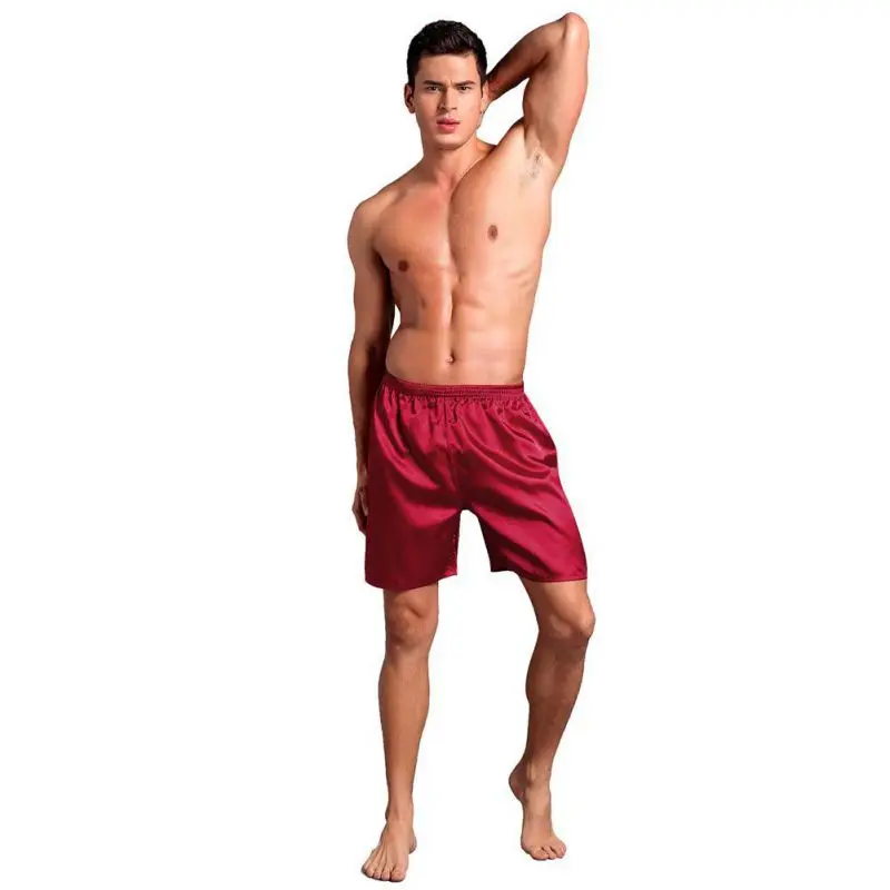 

Summer Men's Print Thin Shorts Loose Print Fake Slik Shorts 2018 Summer Casual Elastic Waist Soft Straight Comfortable Shorts