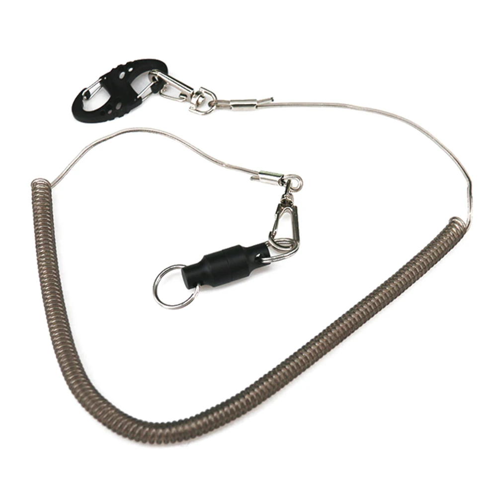 

Hiking Camping Fishing Magnetic Release Holder with Coil Carabiner Clip Magnetic Net Release Mountaineering