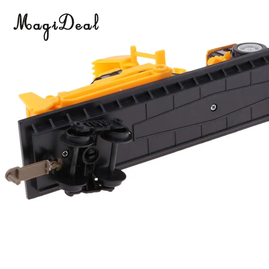 MagiDeal 1:87 Train Model Kids Toy Electric Track Train Freight Car Railroad Car Train Carriages Diecast Vehicle Compartment